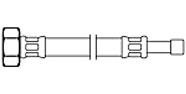 Neoperl Flexibler Verbindungsschlauch KTWA 300 mm 1/2" Überwurfmutter x 10 mm Rohrstutzen Bild 2