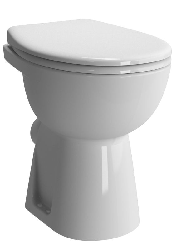 P&M Comfort Public Stand-Tiefspül-WC +6 cm, Spülrand geschl, antibakt, 460 x 355 x 485 x 540 mm, Farbe weiß Bild 1