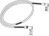 Hansa Oras Metallschlauch 1/2"xM" 1250 mm, für Waschtischbatterie 1106, 15 x 1 mm Bild 1