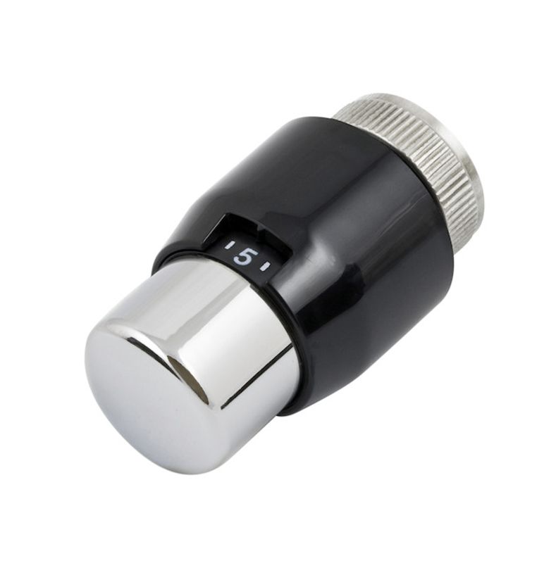 Resideo Thermostatregler T4xxx schwarz, 6-26 Grad C, M, 30 x 1,5 mm, Farbe chrom Bild 1