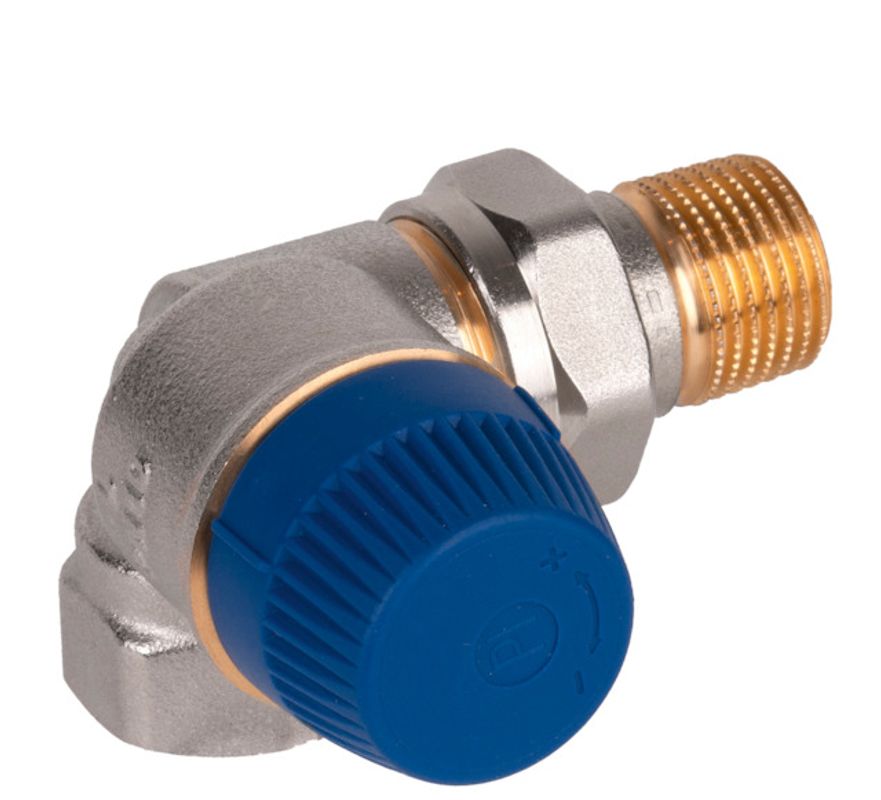 Resideo Thermostatventil Kombi-TRV 1/2", Winkel-Eck links, 38 mm Bild 1