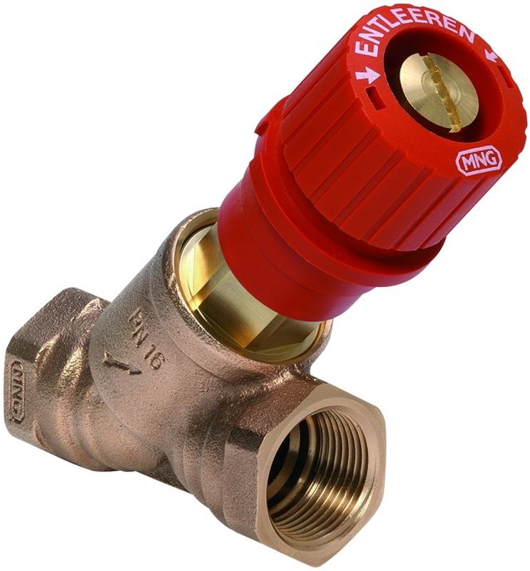 Resideo Strangabsperrv. Kombi-3-Plus 1/2" - IG, Handrad, DN 15, Farbe rot Bild 1