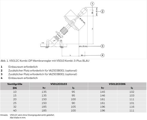Resideo Membranregler 0,1 - 0,3 bar, für Kombi-3-Plus 3/8" - 1 1/2" Bild 2
