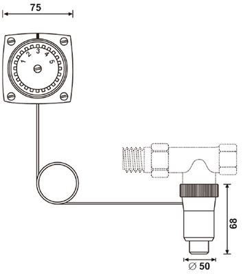 Resideo Thermostat T100MZ mit Fernverstellung und Fernf Ausf. 2512, Farbe weiß Bild 2