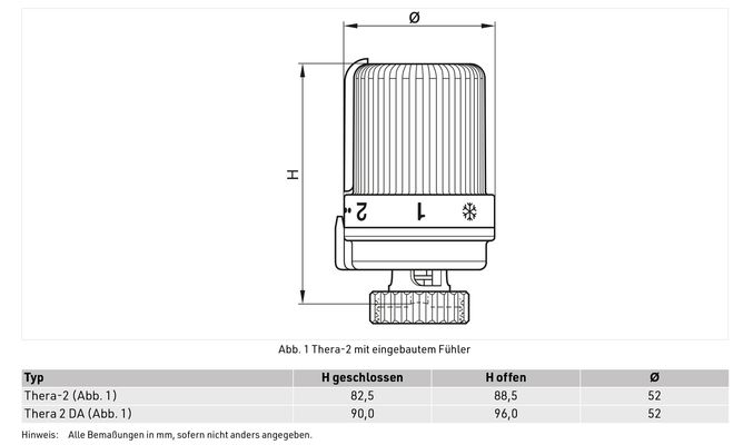 Resideo Thermostat Thera-2 Flüssigkeitselement, ohne Null, Farbe weiß Bild 2