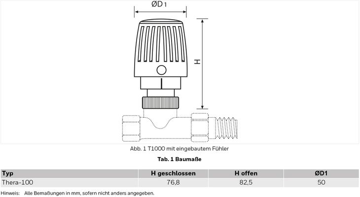 Resideo Home Thermostatregler Thera-100, M30 x 1,5, Kunststoff, weiss, Farbe weiß Bild 2