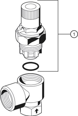 Resideo Membran-Sicherheitsventil SM152 Messing AC, 1", 123 mm, Material Messing Bild 2