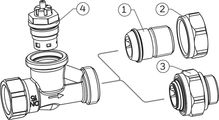 Resideo Thermostatventilkörper SX, Eck, 1/2'', 20 mm Bild 2