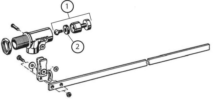 Resideo Schwimmerventil VR170 Messing A, 1/2 ", Material Messing Bild 2