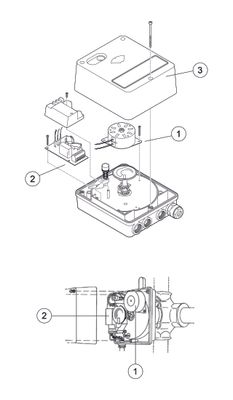 Resideo Stellmotor VMK10 24 V / 50 Hz, 10 Nm, 146 x 133 x 133 mm Bild 2