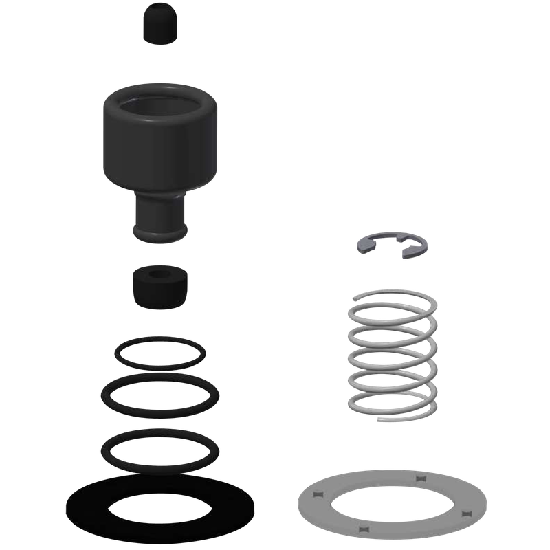 Aquarotter Ersatzteilset, Gummiteile Sicherungsring, Dichtungen, DN 15 Bild 1