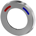 Aquarotter Schubrosette für Thermostat, mit Farbmarkierung und O-Ring, Farbe silberfarben Bild 1