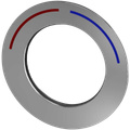 Aquarotter Rosette F5, mit Farbmarkierung, ADurchmesser: 77 mm, ID:49.5 mm, Farbe silberfarben Bild 1