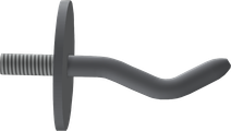 Aquarotter Sirius Aufhängehaken für Handbürste, silberfarben, Chromnickelstahl, Oberfläche seidenmatt, mit Gewinde M5 x 25 Bild 2