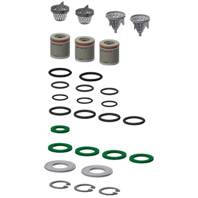 Aquarotter Montageset, bestehend aus: Siebe, Dichtungen, Rückflussverhinderer, O-Ringe Bild 2