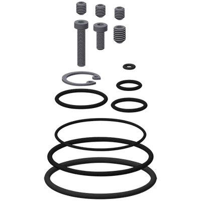Aquarotter Montageset, bestehend aus O-Ringen und Gewindestifte Bild 3