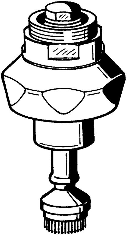 Aquarotter Oberteil für WC-Druckspüler, ohne Magnetaufsatz, DN 20, Material Messing Bild 1