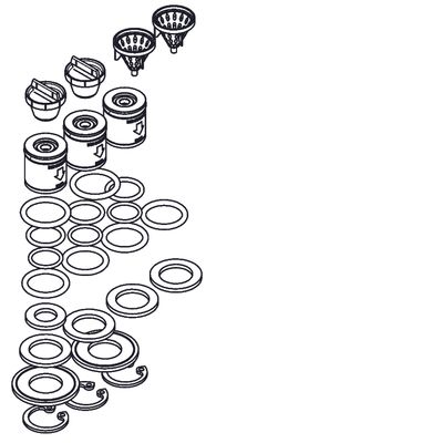 Aquarotter Montageset, bestehend aus: Siebe, Dichtungen, Rückflussverhinderer, O-Ringe Bild 3