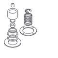 Aquarotter Ersatzteilset, Gummiteile Sicherungsring, Dichtungen, DN 15 Bild 3