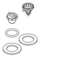Aquarotter Montageset, bestehend aus: Sieb, Dichtungen, O-Ring Bild 3