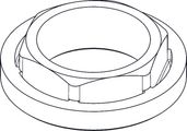 Aquarotter Gewindering M zum Funktionsteil, 33 x 1 mm Bild 1