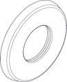 Aquarotter Schubrosette, mit O-Ring, Farbe silberfarben Bild 1