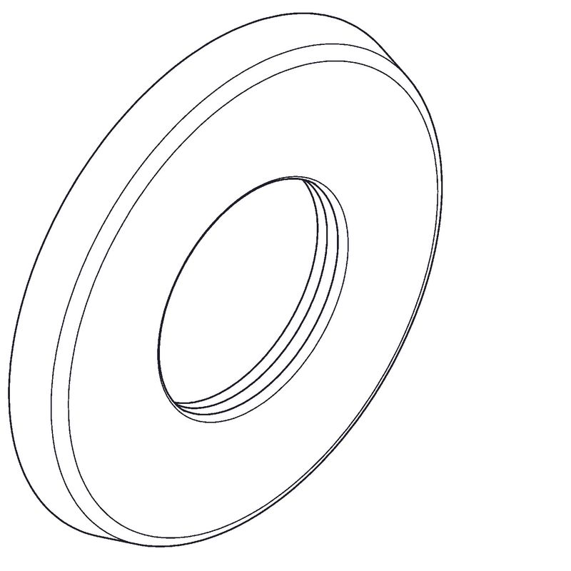 Aquarotter Schubrosette, mit O-Ring, Farbe silberfarben Bild 1