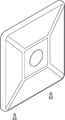 Aquarotter Edelstahlabdeckplatte, mit Bohrung, für Druckknopfbetaetigung, 205 x 225 mm Bild 1