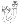 Aquarotter Schlauch, 3/4"1/2, 1000 mm, L-Form, DN 10 Bild 5