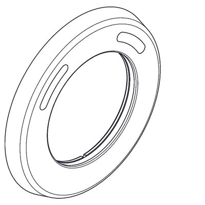 Aquarotter Schubrosette für Thermostat, mit Farbmarkierung u.O-Ring, Farbe silberfarben Bild 5