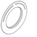 Aquarotter Rosette F5, mit Farbmarkierung, ADurchmesser: 77 mm, ID:49.5 mm, Farbe silberfarben Bild 5