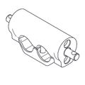 Aquarotter Doppelklemmbrücke F5, Stichmass 45 mm Bild 5