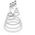 Aquarotter Montageset, bestehend aus O-Ringen und Gewindestifte Bild 4