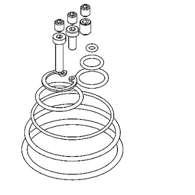 Aquarotter Montageset, bestehend aus O-Ringen und Gewindestifte Bild 4