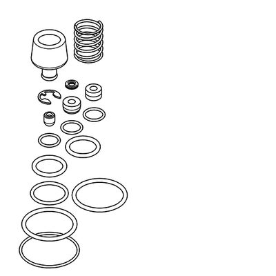 Aquarotter Ersatzteilset, Gummiteile, Feder, Sicherungsring Bild 4