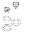 Aquarotter Montageset, bestehend aus: Sieb, Dichtungen, O-Ring Bild 4