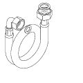 Aquarotter Schlauch, 3/4"1/2, 1000 mm, L-Form, DN 10 Bild 6