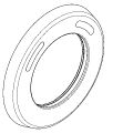 Aquarotter Schubrosette für Thermostat, mit Farbmarkierung und O-Ring, Farbe silberfarben Bild 6