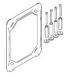 Aquarotter Halterahmen mit Dichtung, komplett mit Befestigungsmaterial Bild 6