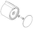 Aquarotter Temperaturwahlgriff, F5, aus Metall, ohne Logo Bild 6