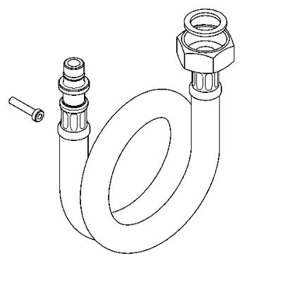 Aquarotter Schlauch, F5, Länge 1200 mm, Steckfitting 11 mm x 3/4", DN 10 Bild 6