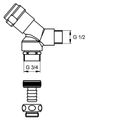 Aquarotter Geräteanschlussventil SIRIUS, Aufputz, RV, RB, Schlauchverschraubte Bild 3