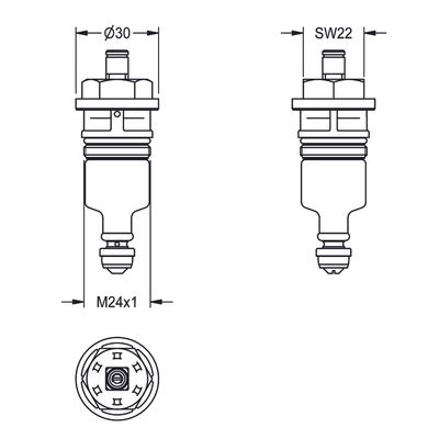Aquarotter Funktionsteil, für AQUALINE WC-Spüler, Kunststoff, DN 15 Bild 3