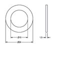 Aquarotter Dichtung, 24 x 15 x 1,5 mm Bild 3