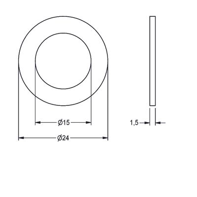 Aquarotter Dichtung, 24 x 15 x 1,5 mm Bild 3