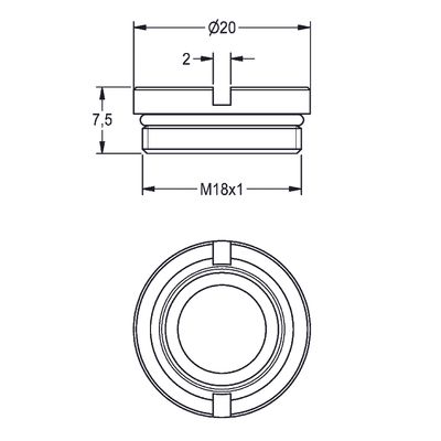 Aquarotter Ventilsitz, mit O-Ring, DN 15 Bild 3