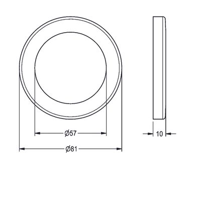 Aquarotter Schubrosette mit O-Ring, für AQUAMIX -Duscharmturen, Farbe silberfarben Bild 4