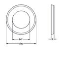 Aquarotter Schubrosette mit O-Ring, Farbe silberfarben Bild 3