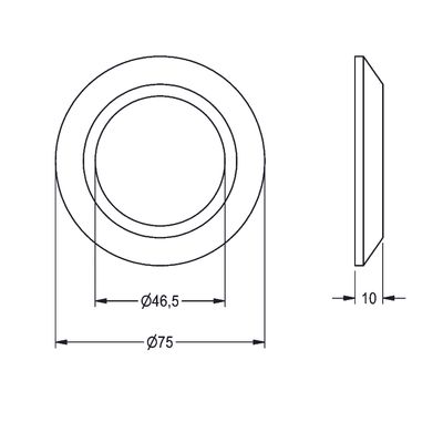 Aquarotter Schubrosette mit O-Ring Bild 3