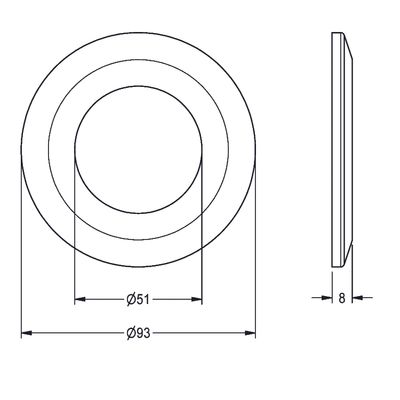 Aquarotter Schubrosette, mit O-Ring, 93 x 50 mm Bild 3